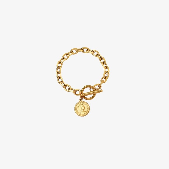 18K Gold Coin Bracelet for Women - Picture 3 of 3